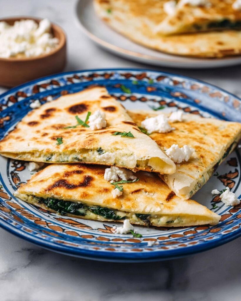 Spinach and Feta Gözleme (Turkish Stuffed Flatbread) Recipe
