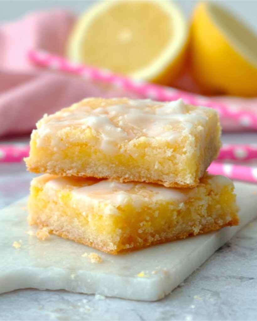 Best Lemon Brownies Recipe (With Lemony Glaze) Recipe