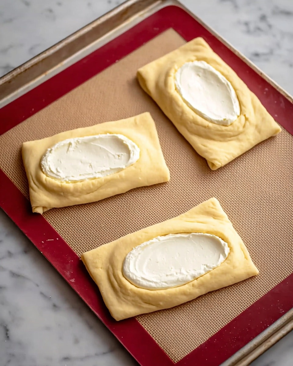 Two square pastry pastries are stacked on a piece of brown paper on a wire rack with a white marbled textured surface beneath. Each pastry has many thin golden-brown flaky layers visible on the sides, showing a light, airy texture. The top pastry has a fresh bite taken out of one corner, revealing inner layers. Both pieces are topped with white icing drizzled in uneven lines across the rough pastry tops. In the blurred background, a white mug filled with dark coffee sits, adding a cozy feeling to the scene. photo taken with an iphone --ar 4:5 --v 7