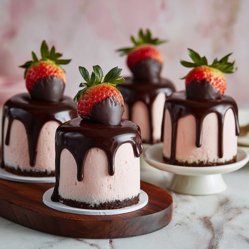 Chocolate-Covered Strawberry Mini Cakes Recipe