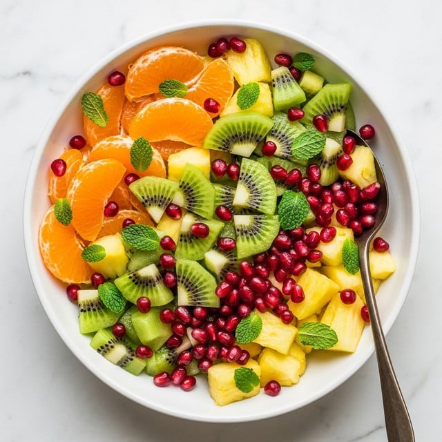 Winter Fruit Salad with Poppy Seed Dressing and Fresh Mint Recipe