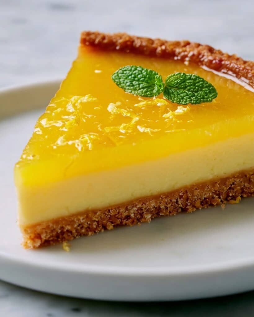 Classic Orange Tart with Pistachio and Mint Garnish Recipe