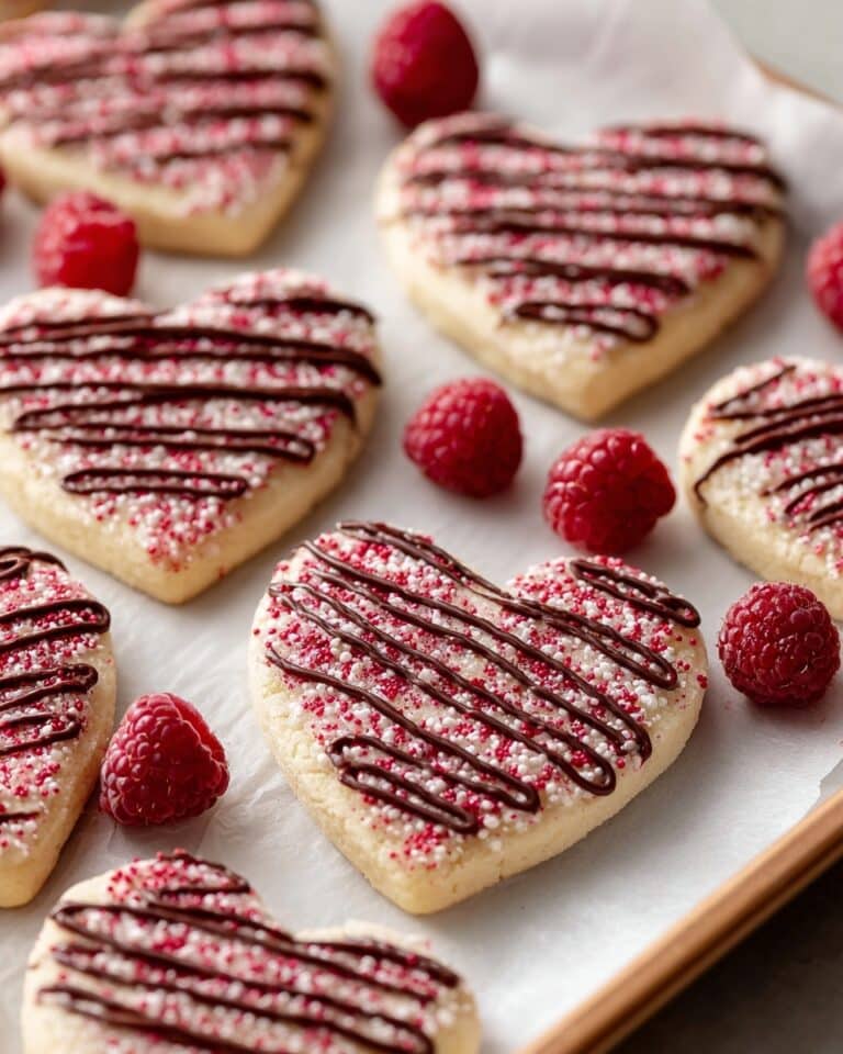 Raspberry Sugar Cookies with Chocolate Drizzle Recipe