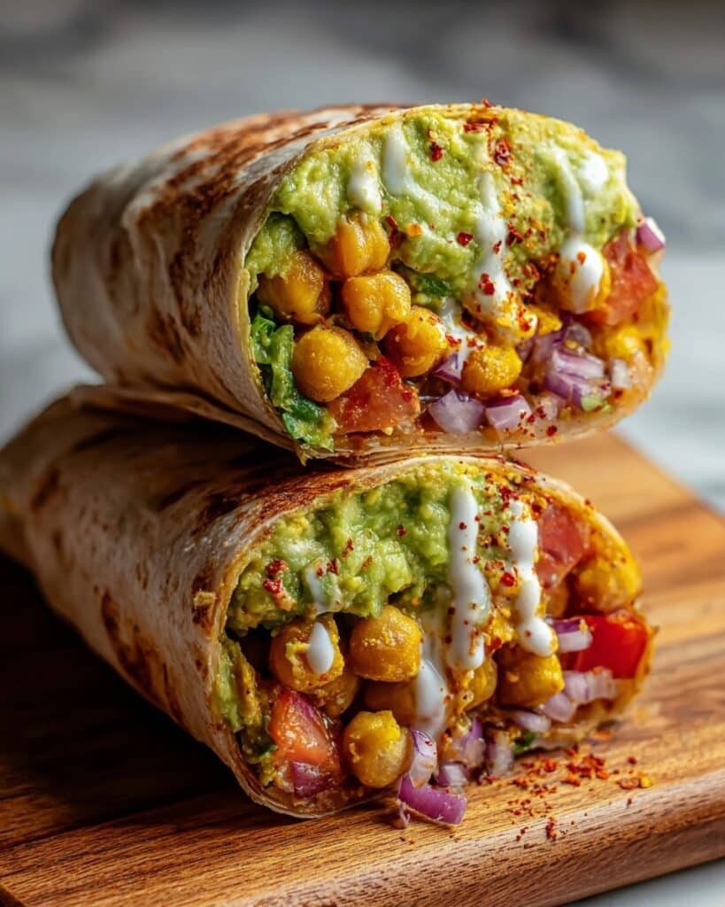 Spicy Chickpea and Avocado Wrap Recipe