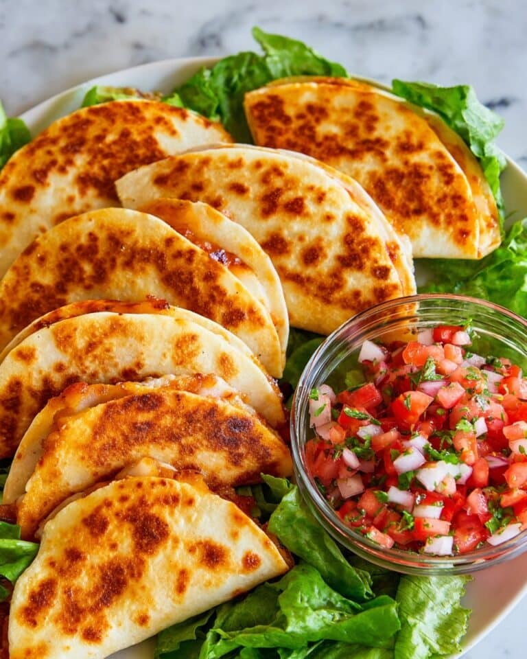 Mini Chicken Quesadillas with Salsa, Cilantro, and Guacamole Recipe