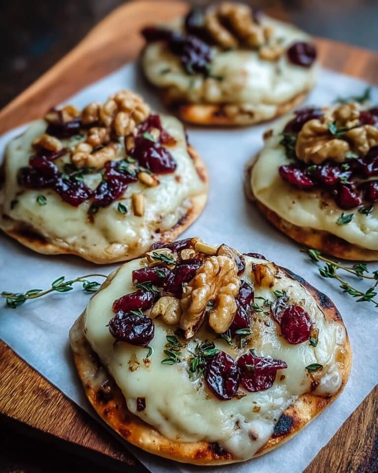 Cranberries and Toasted Walnuts Naan Pizza with Hot Honey Drizzle Recipe