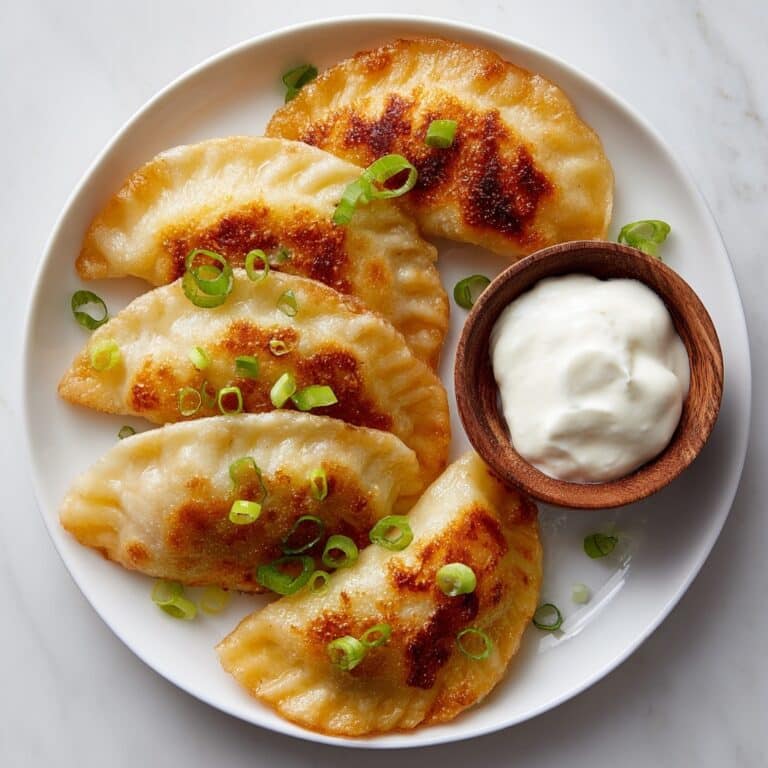 Homemade Cheddar Potato Pierogi with Pan-Fried Finish Recipe