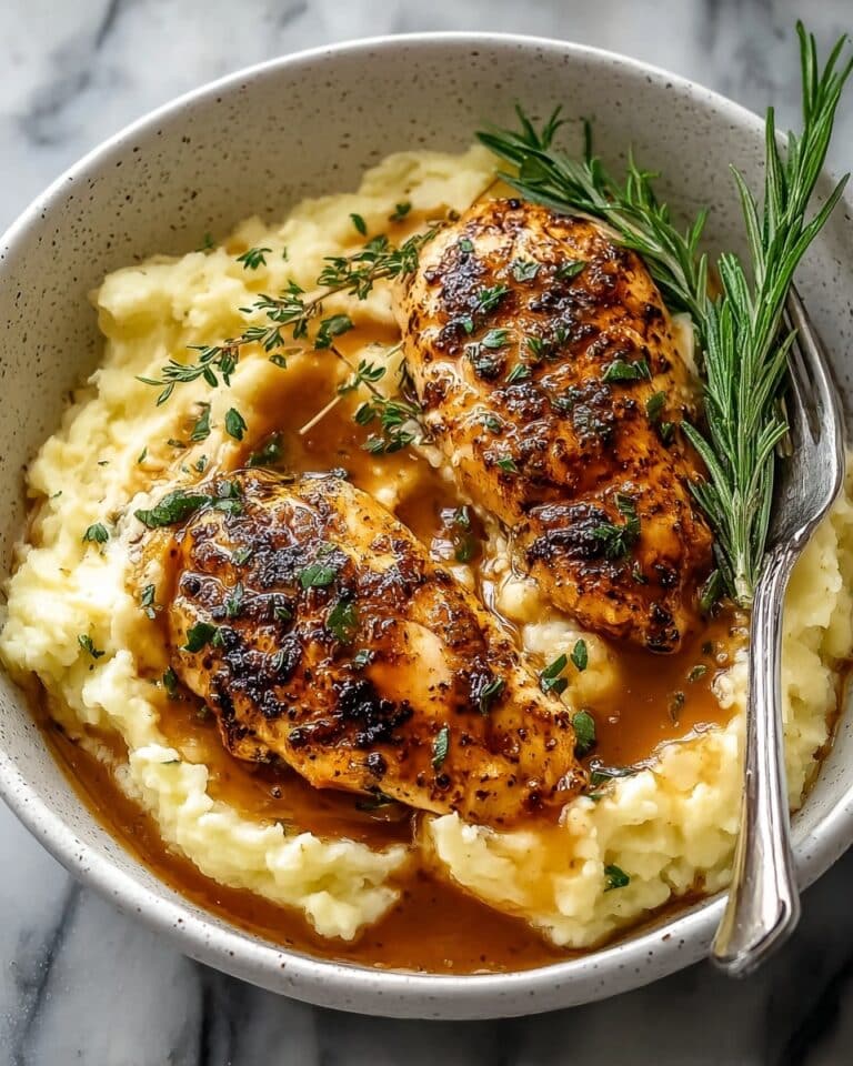 Garlic Herb Chicken with Mashed Potatoes and Glazed Carrots Recipe