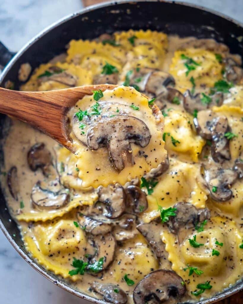 Creamy Mushroom Ravioli Recipe