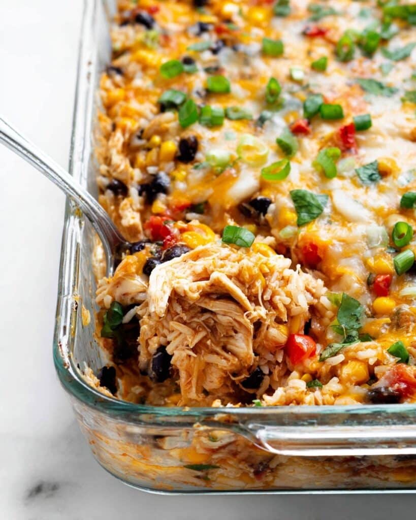 Easy Chicken Burrito Casserole Recipe