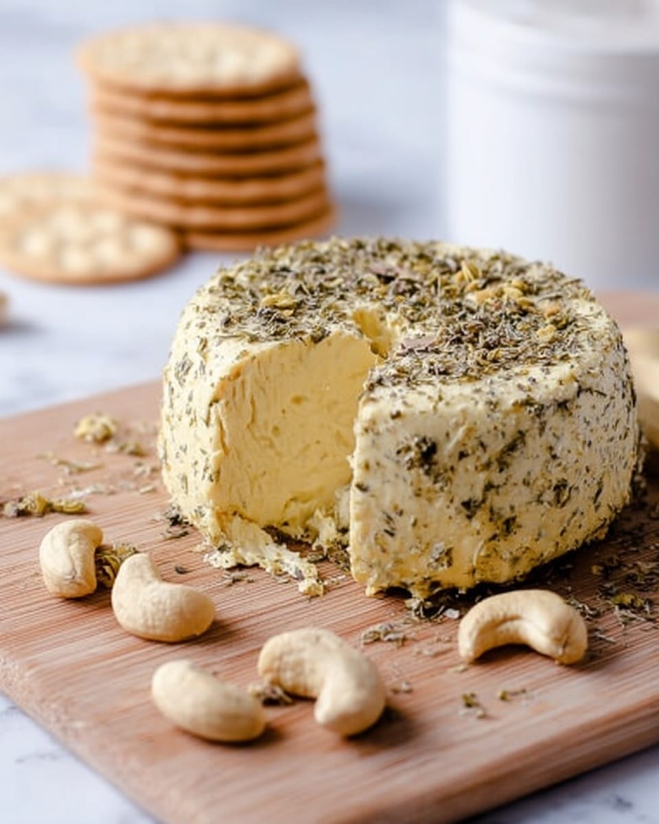 Sliceable Garlic & Herb Vegan Cashew Cheese Recipe