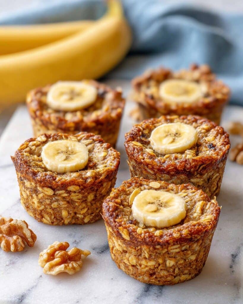 Banana Baked Oatmeal Cups with Greek Yogurt Recipe