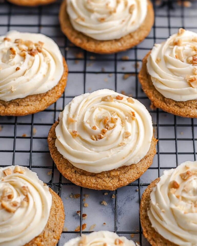 Carrot Cake Cookies with Browned Butter Cream Cheese Frosting Recipe