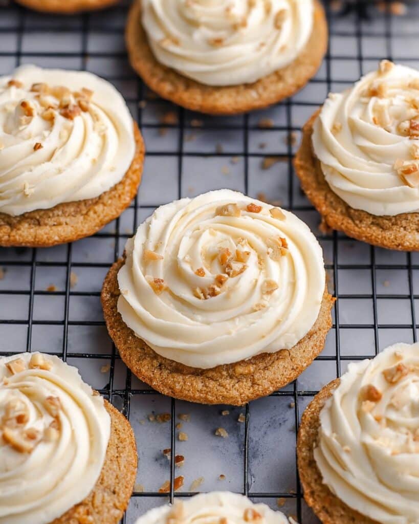 Carrot Cake Cookies with Browned Butter Cream Cheese Frosting Recipe