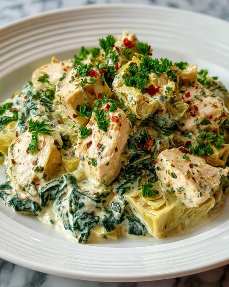 High-Protein Spinach and Artichoke Chicken Casserole Recipe