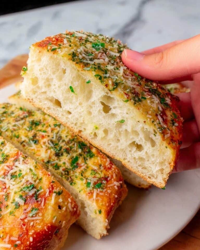 Pan-Fried Garlic Focaccia (No Oven Needed) Recipe