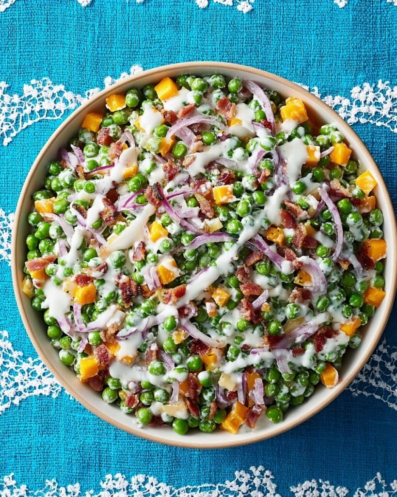 Pea Salad with Bacon, Cheese, and Fresh Herbs Recipe