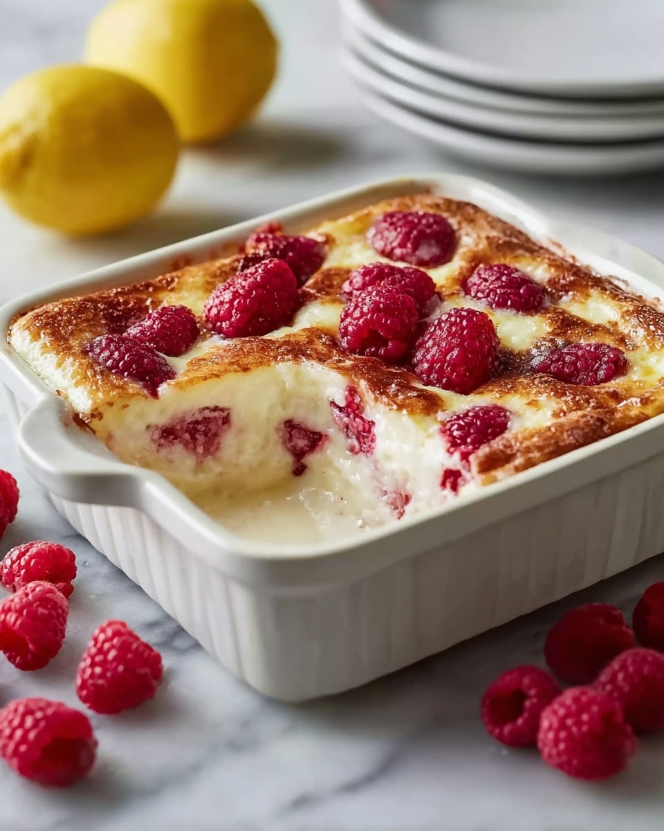 Lemon Raspberry Cottage Cheese Bake Recipe