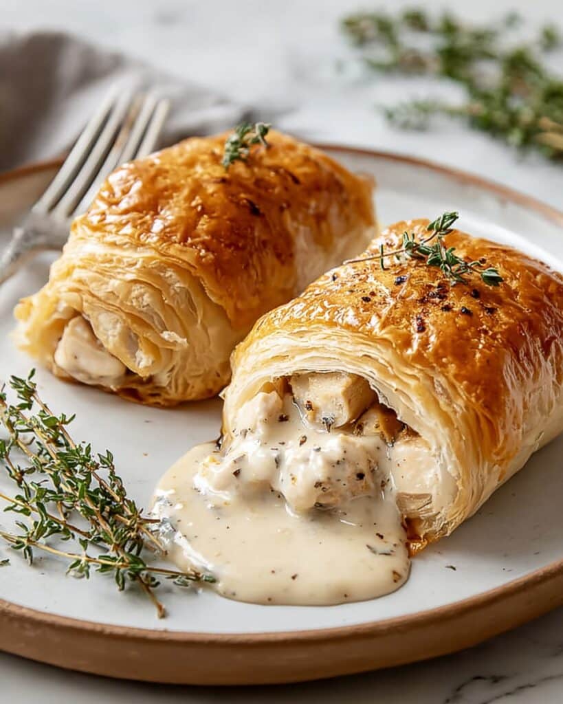 Chicken Wellington with Dijon Cream Sauce Recipe
