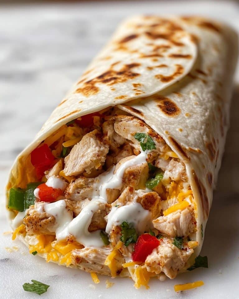Chicken Bell Pepper Ranch Burritos Recipe