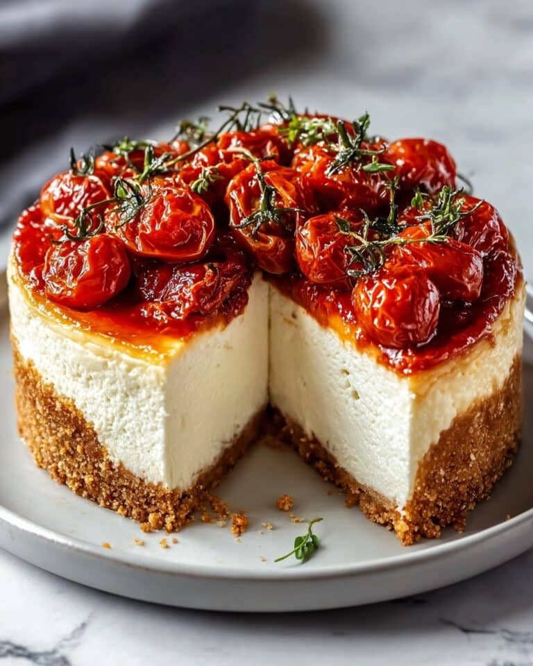 Savory Cheesecake with Roasted Tomato Jam & Parmesan Crust Recipe