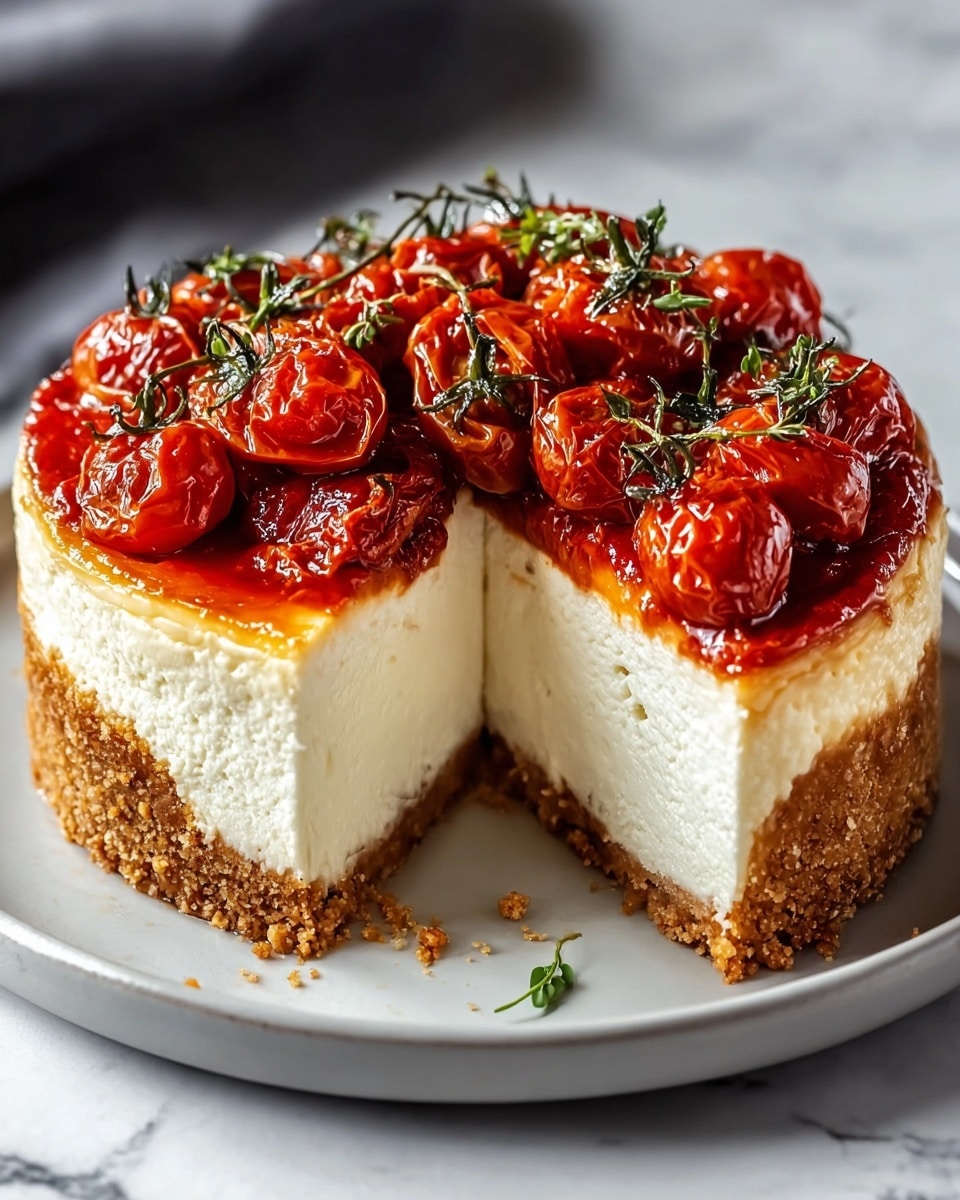 Savory Cheesecake with Roasted Tomato Jam & Parmesan Crust Recipe