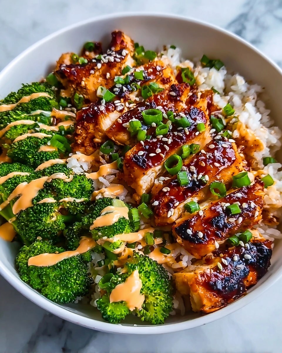 Delicious Sticky Chicken Rice Bowls Recipe
