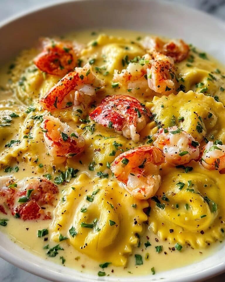 Lobster Ravioli in a Zesty Lemon Butter Sauce Recipe
