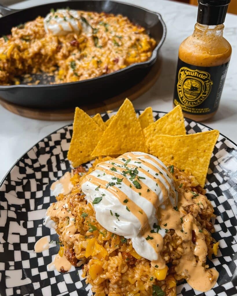 Cheesy Chicken Taco Rice Recipe