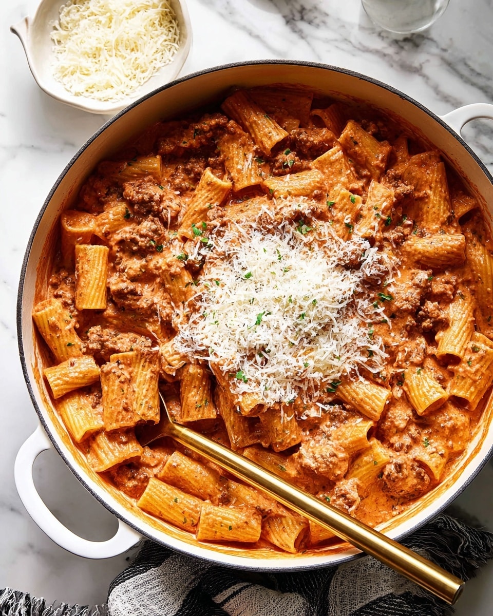 Creamy Italian Sausage Rigatoni Pasta Recipe