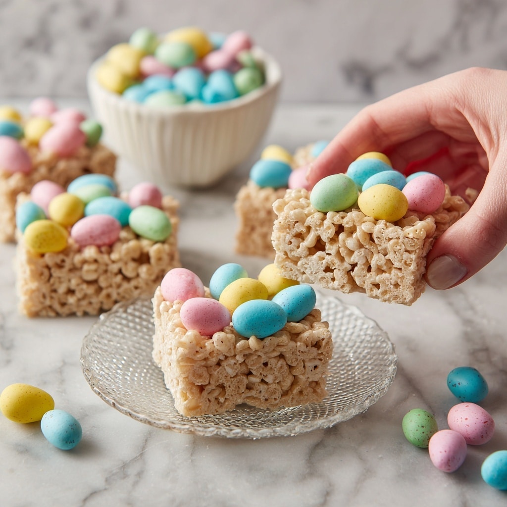 Mini Egg Rice Krispie Treats: Fun & Colorful Spring Desserts