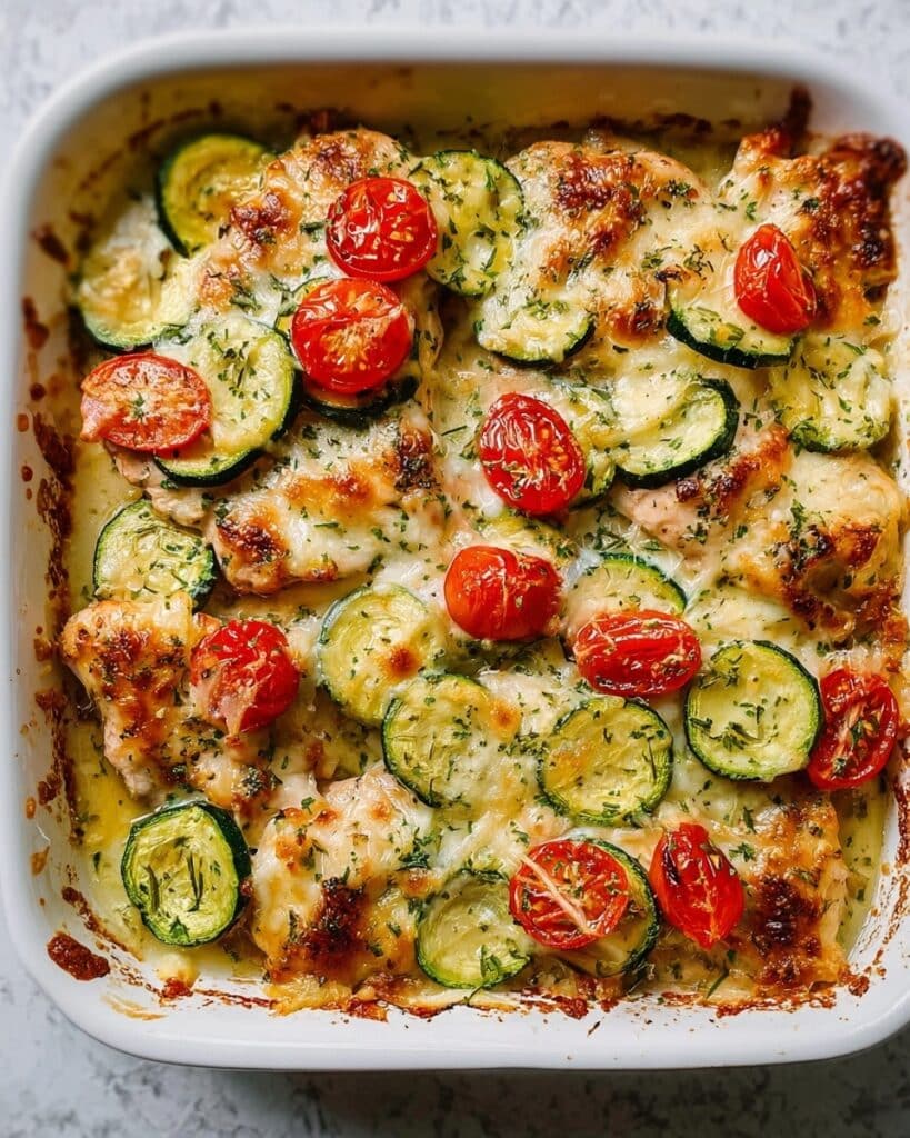Mediterranean Chicken Zucchini Bake – Healthy, Flavorful & Easy! Recipe
