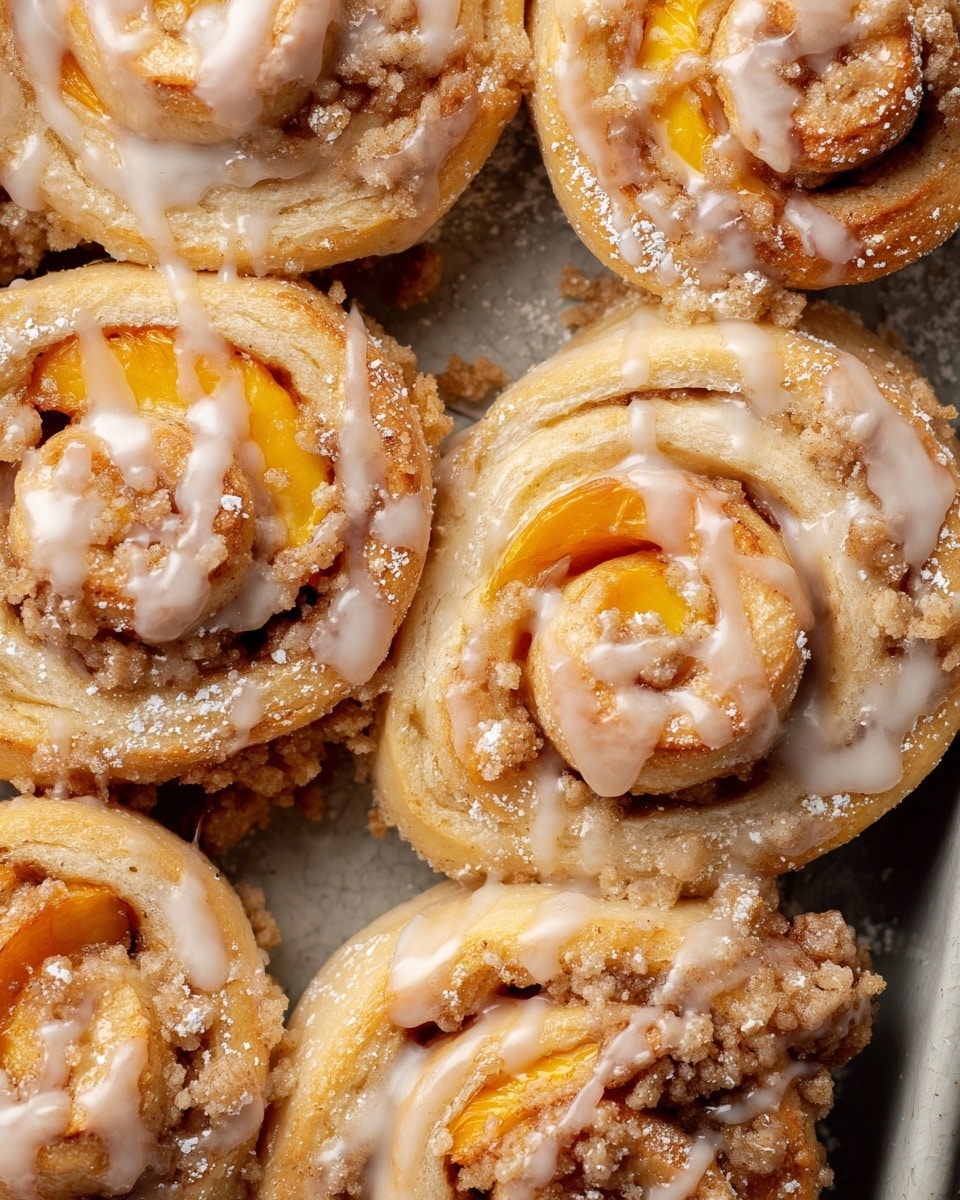 Peach Cobbler Cinnamon Rolls Recipe