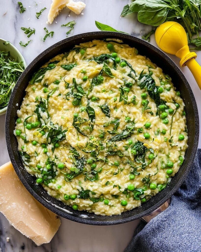 Lemon Orzo with Zucchini and Spinach Recipe