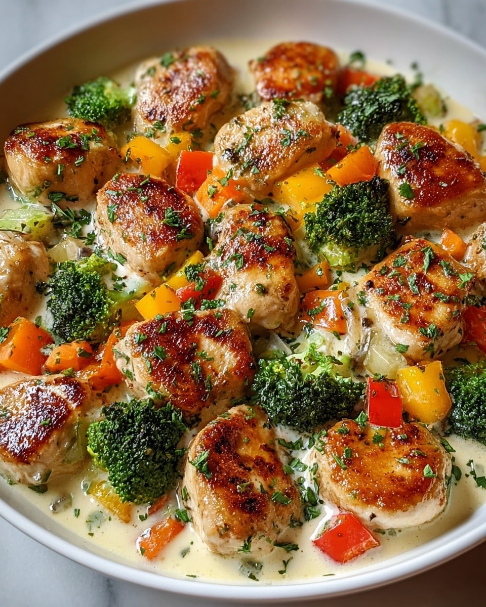 Cozy Savory Slow Cooker Creamy Garlic Chicken with Fresh Veggies Recipe