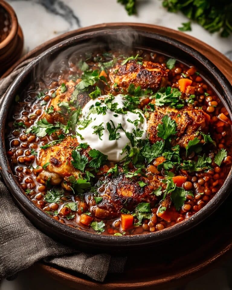 One-Pot Harissa Chicken and Lentils Recipe