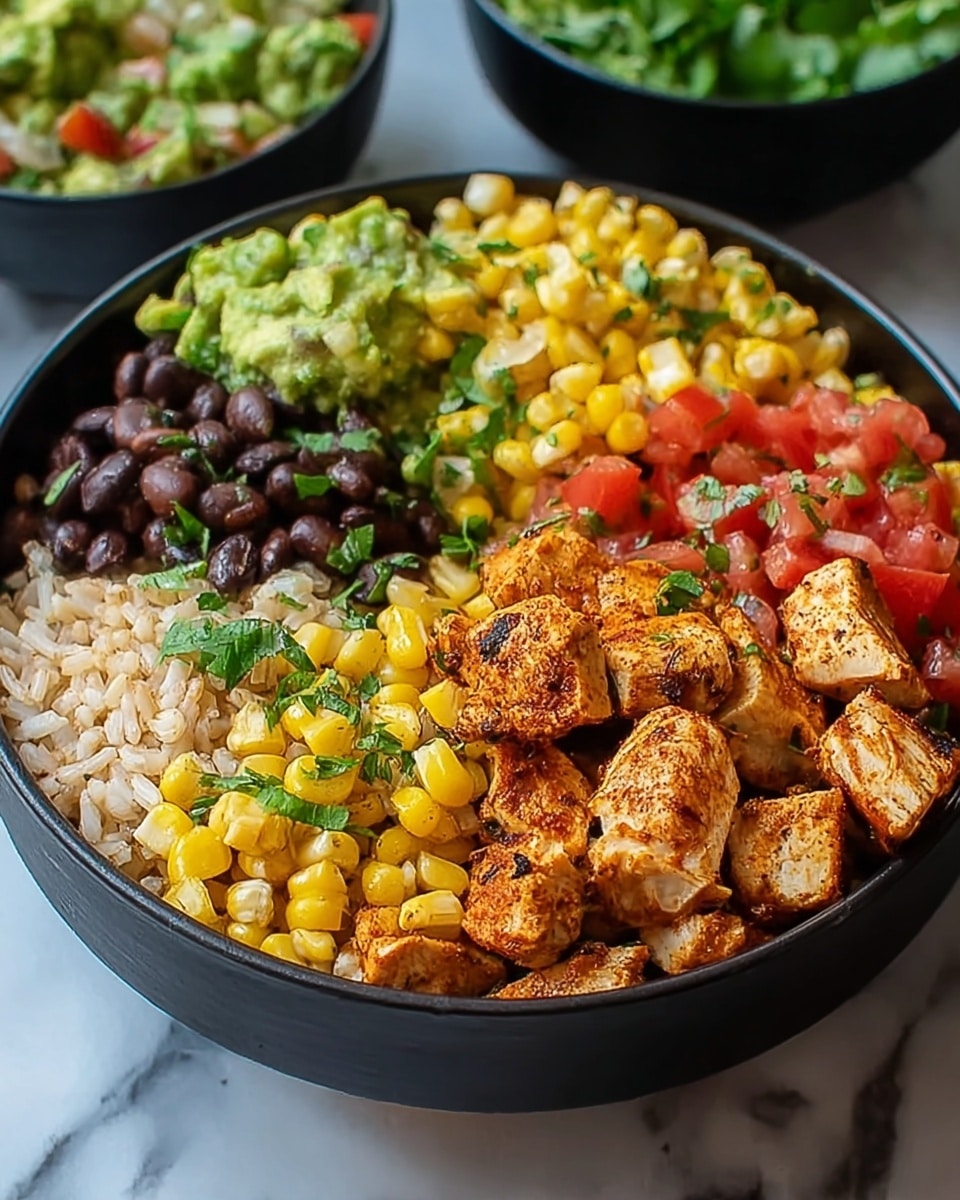 One Pan Chicken Burrito Bowl Recipe