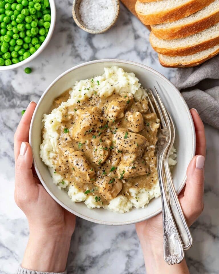 Chicken and Gravy over Mashed Potatoes Recipe