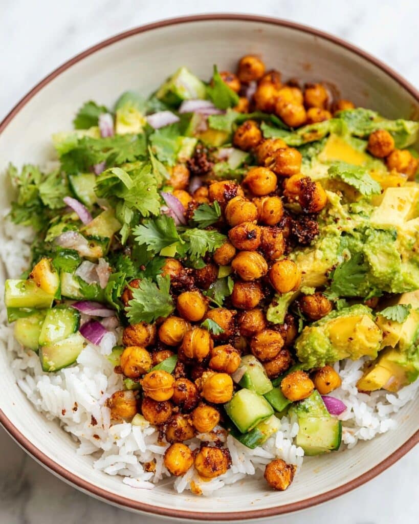Mango Chickpea Salad with Crispy Tofu and Lime Dressing Recipe