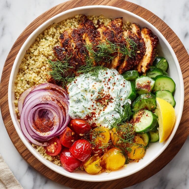 Greek Lemon Chicken Bowls with Quinoa & Tzatziki Recipe