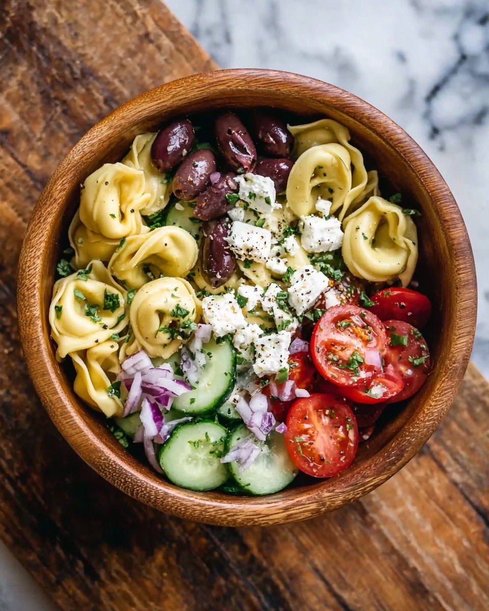 Zesty Greek Tortellini Salad Recipe