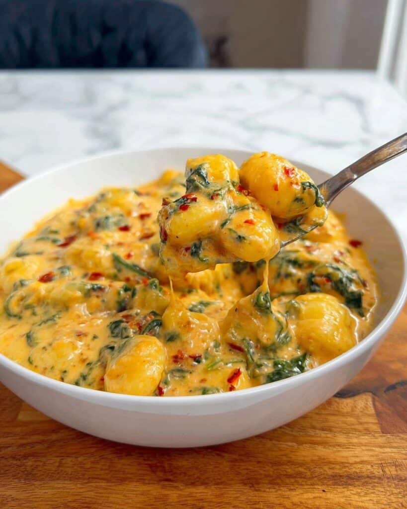 Creamy One Pan Spinach Gnocchi (20-Minute Vegan Dinner) Recipe