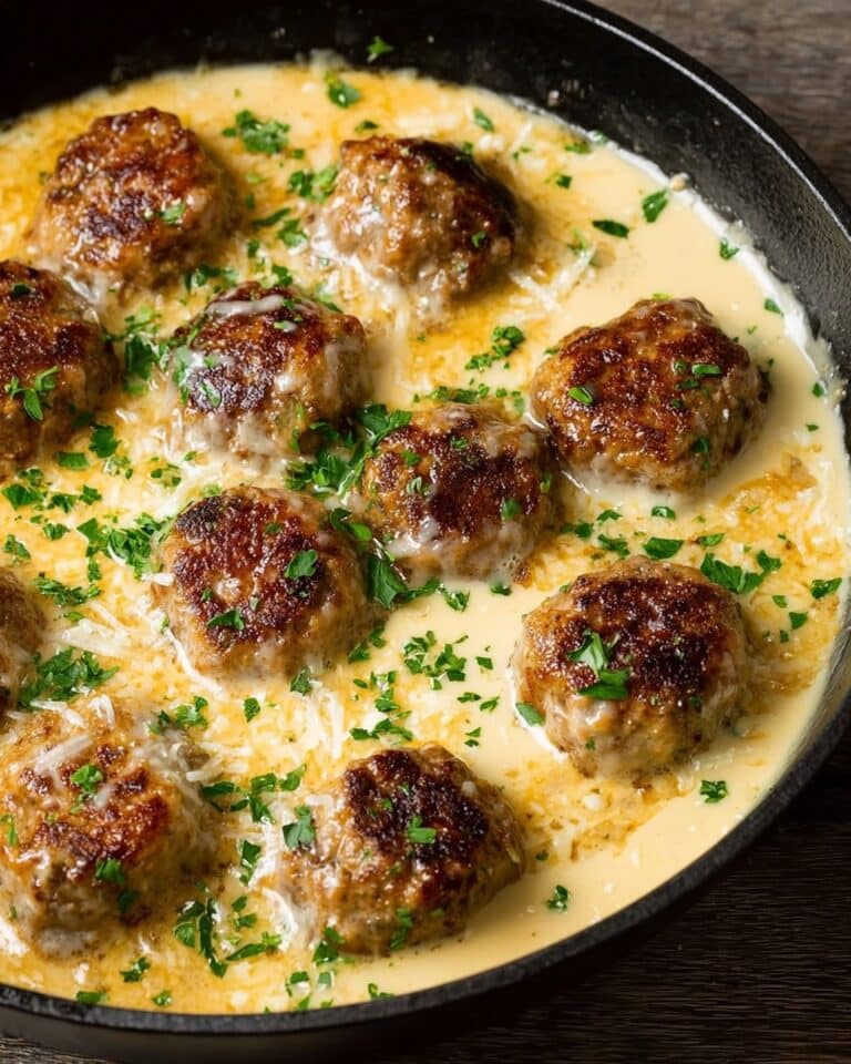 Amazing Keto Turkey Meatballs in a Creamy Parmesan Sauce Recipe